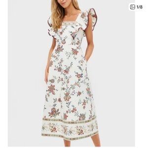 NWT, Tuckernuck x Studio McGee Terracotta Chintz Cotton Nora Dress, size small